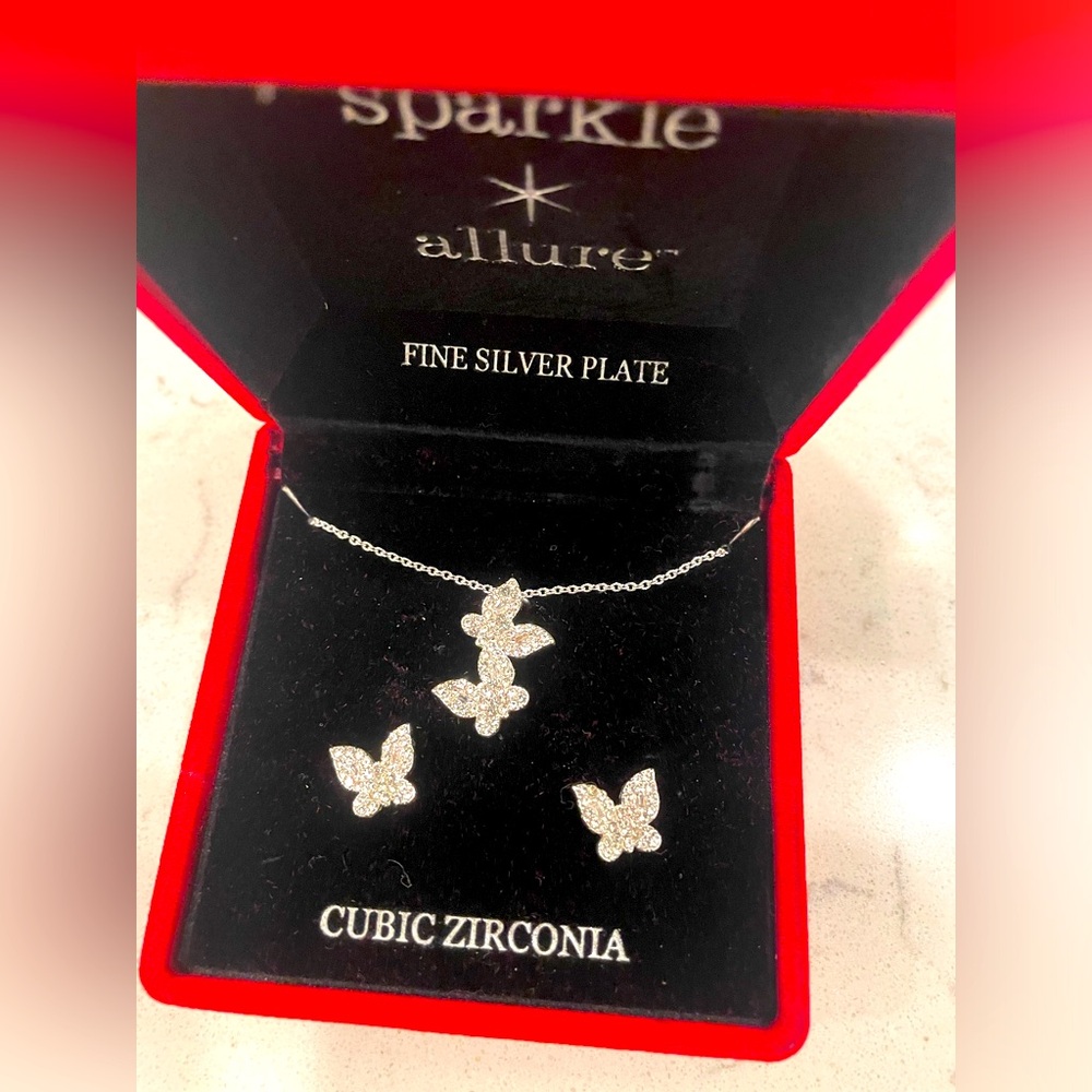 Allure Silver Butterfly Jewelry Set